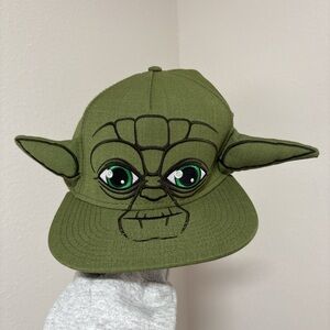 Bioworld Star Wars Yoda Olive Green Snapback Hat with Ears